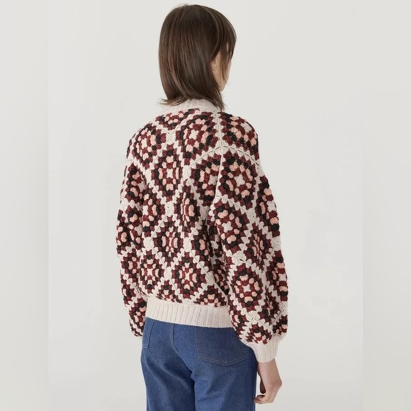 Misha & Puff patchwork crochet sweater in dune colorway size XS/S - Picture 2 of 8